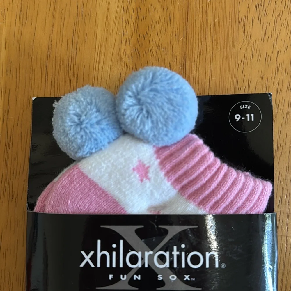 🛑NWT Xhilaration Fun Sox Gripper Slipper Socks Non Skid Stars Princess